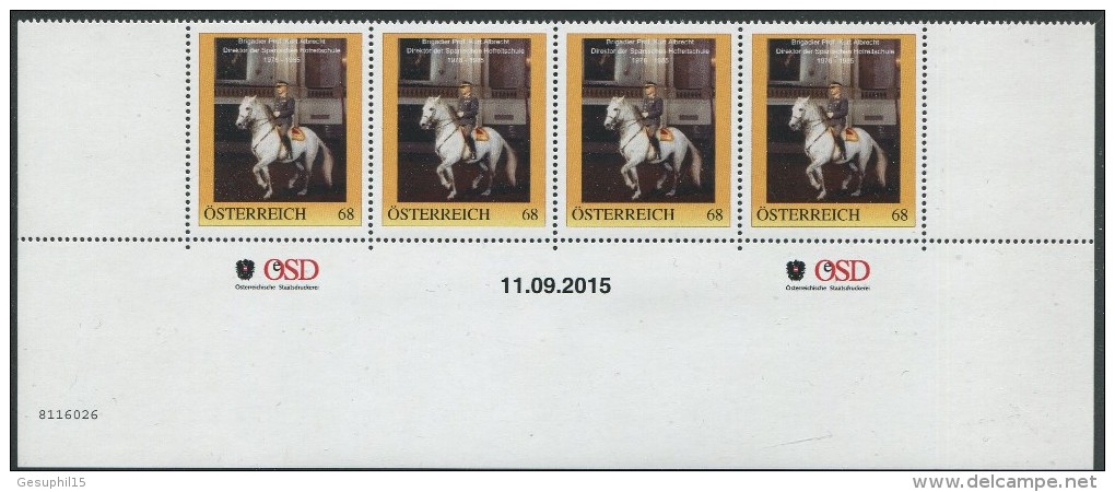 ÖSTERREICH / 8116026 / 4er Streifen Mit Nummer / Brigadier Prof. Kurt Albrecht / Postfrisch / ** / MNH - Personalisierte Briefmarken