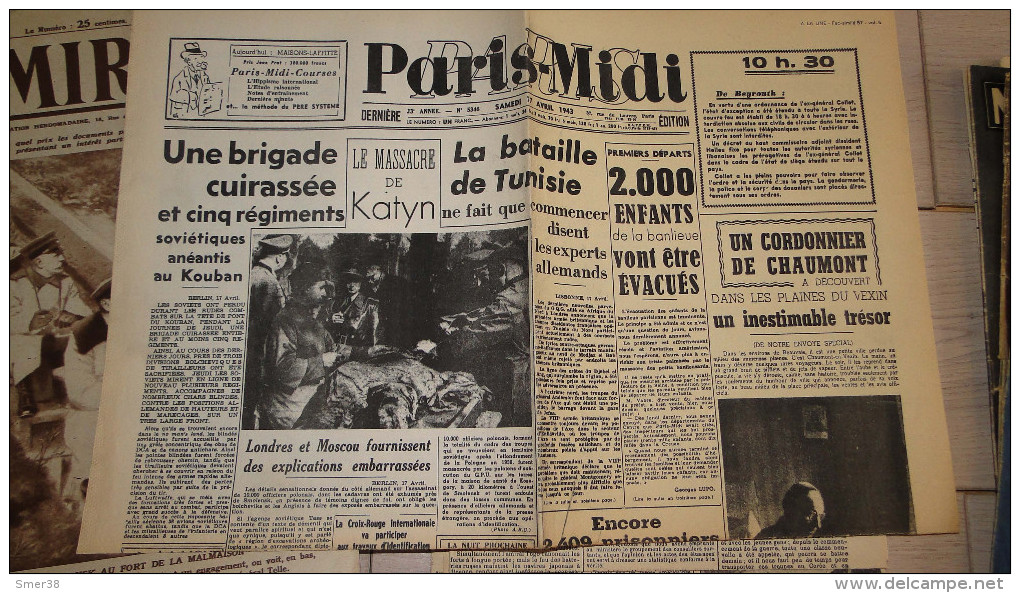 Paris Midi - 17/04/1943  -   -fac Simile N° 57 - Altri Libri Parlati