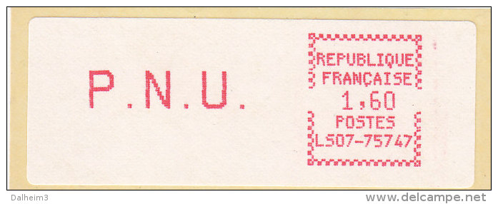 Frankreich 1981 Automatenmarken Nr. 3  LS07-75747  - Postfrisch - Versendungsart P.N.U. - 1981-84 Types « LS » & « LSA » (prototypes)