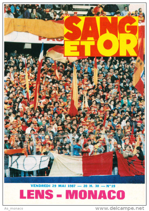 Programme Football 1986 1987 RCL Lens C Monaco â€“ France - Books