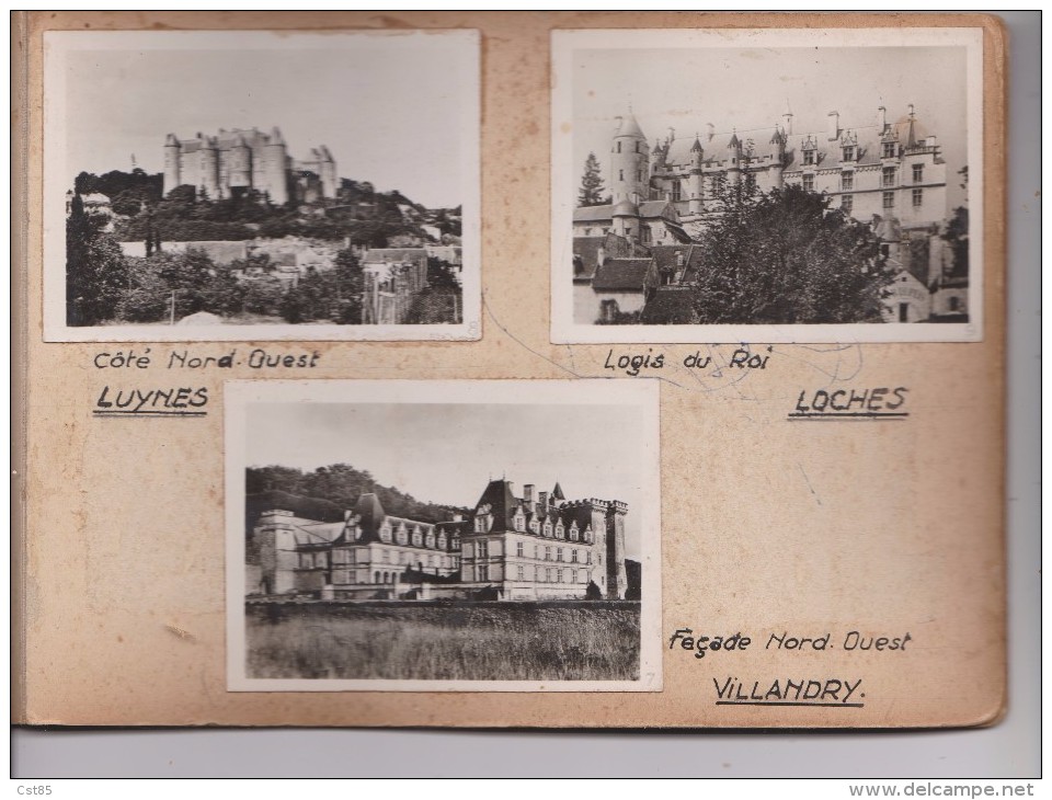 18 PHOTOS ANCIENNES DE CHATEAUX DE FRANCE - ANGERS SAUMUR CHINON RIGNY USSE AZAY LE RIDEAU LANGEAIS LUYNES LOCHES - Photos