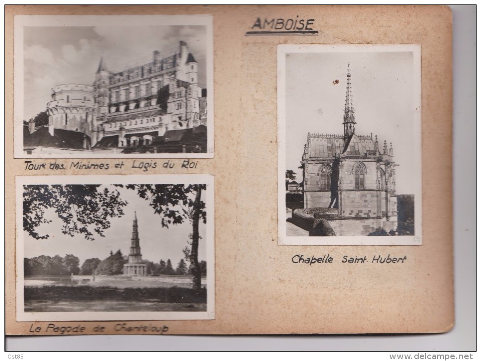 18 PHOTOS ANCIENNES DE CHATEAUX DE FRANCE - ANGERS SAUMUR CHINON RIGNY USSE AZAY LE RIDEAU LANGEAIS LUYNES LOCHES - Photos