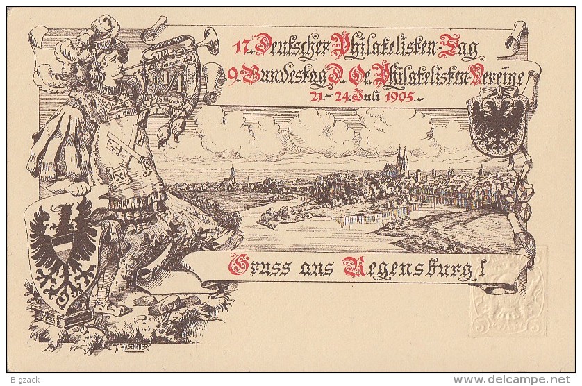 Bayern Privat-GS Minr.PP10 17.dt. Phila-Tag Regensburg 1905 Postfrisch - Sonstige & Ohne Zuordnung
