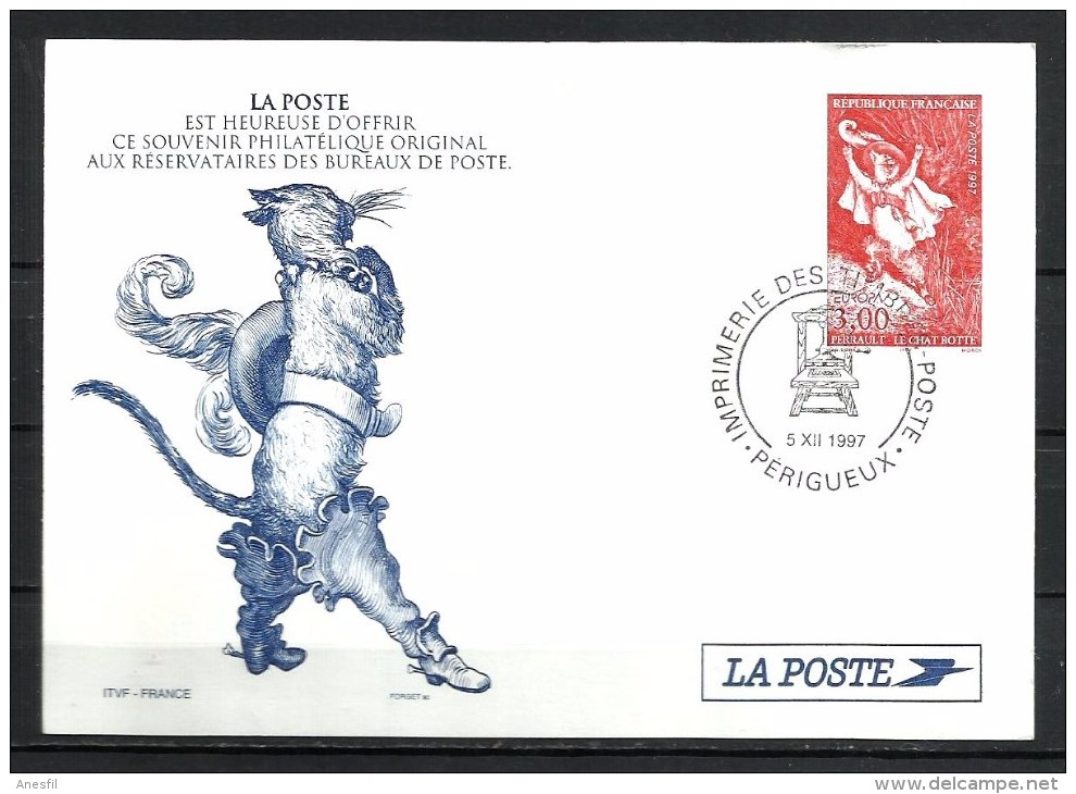 Francia. 1997_Entero Postal Administrativo. "El Gato Con Botas" - Enteros Administrativos