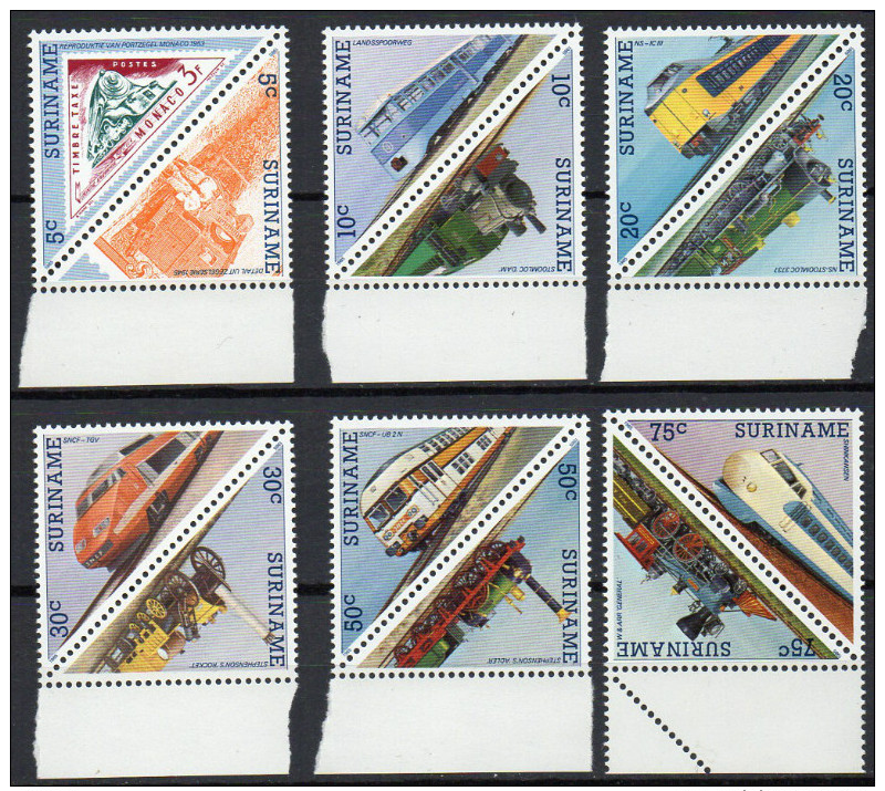 Surinam  Zdr. Mi. 1134 / 1145  Lokomotiven  **/MNH - Trains