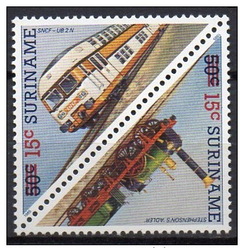 Surinam  Zdr. Mi. 1180 / 1181  Lokomotiven  **/MNH - Trains