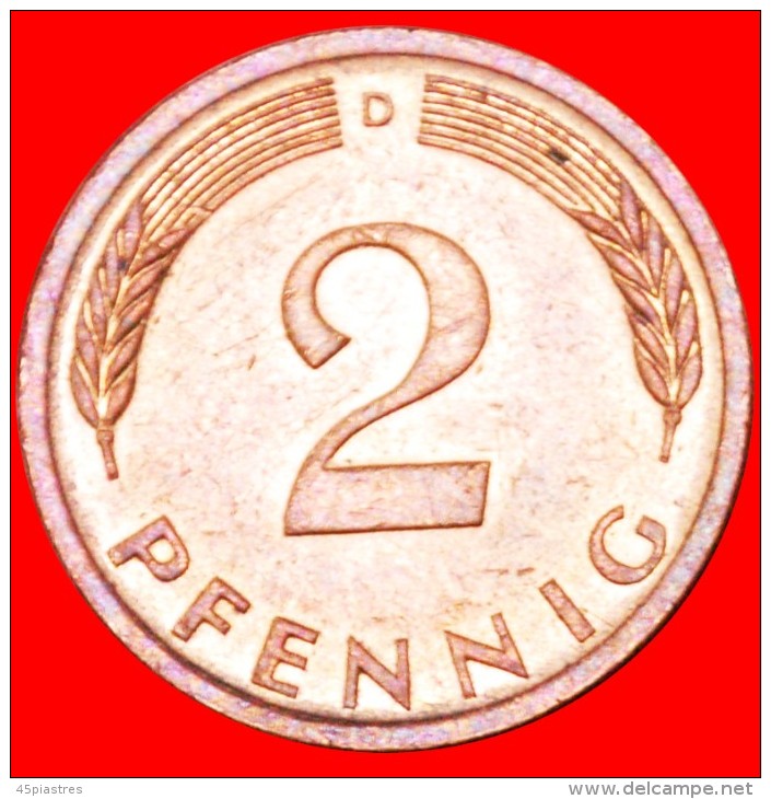 &#9733;OAK: GERMANY &#9733; 2 PFENNIG 1972D! MINT LUSTER! LOW START &#9733; NO RESERVE! - 2 Pfennig