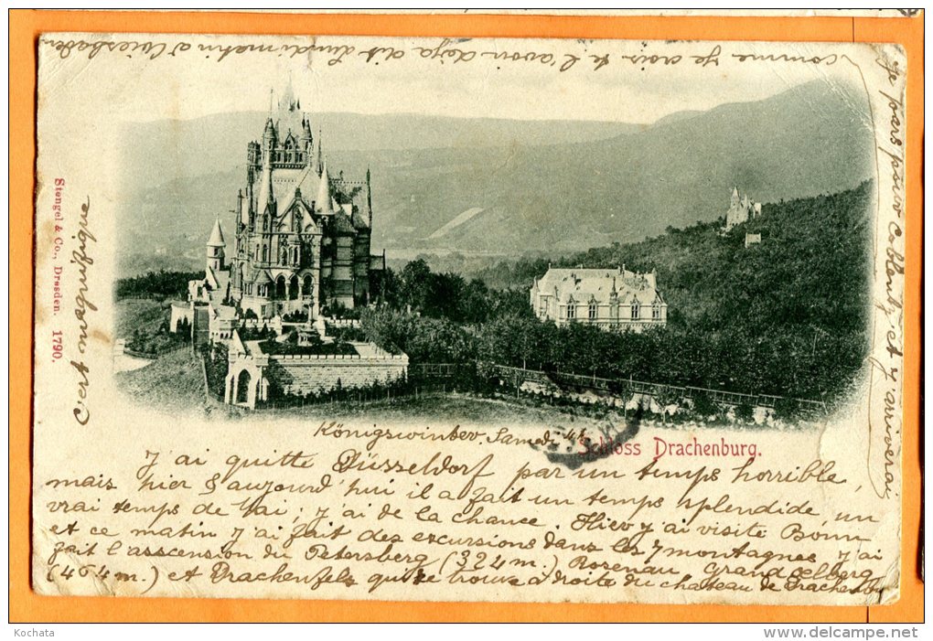 LOL091, Schloss Drachenburg, Précurseur, Circulée 1899 - Koenigswinter