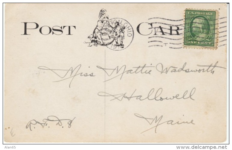 Round World Postal Club Dayton Ohio, Postcard Club Message, C1910s Vintage Postcard - Dayton