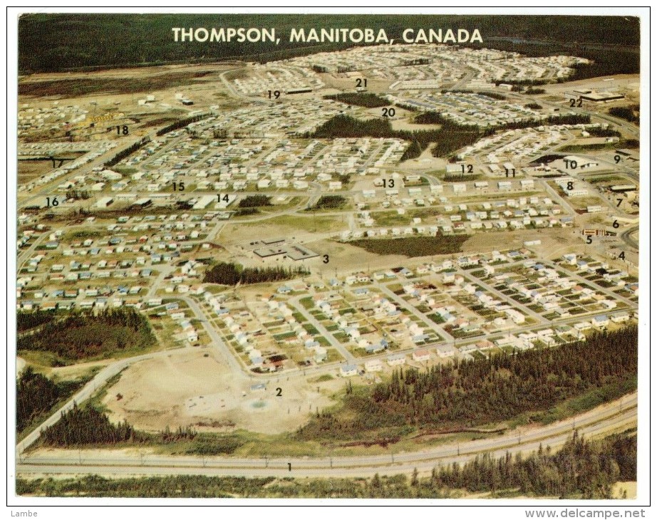 THOMPSON - Manitoba - Giant Postcard - Aerial View 1969 - Gian Postcard - Sonstige & Ohne Zuordnung