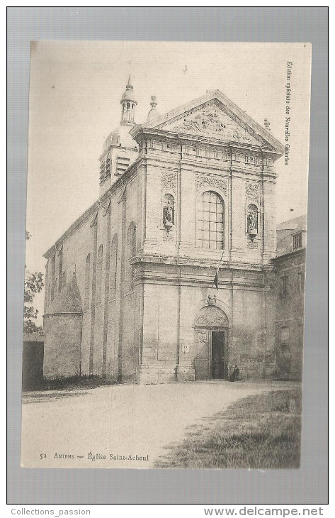 Cp , 80 , AMIENS , église SAINT ACHEUL , Vierge , Ed : Nouvelles Galeries , N° 52 - Amiens