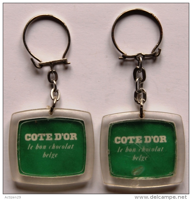 Lot De 2 PORTES CLEF COTE D´OR , PHOTO RECTO VERSO - Porte-clefs