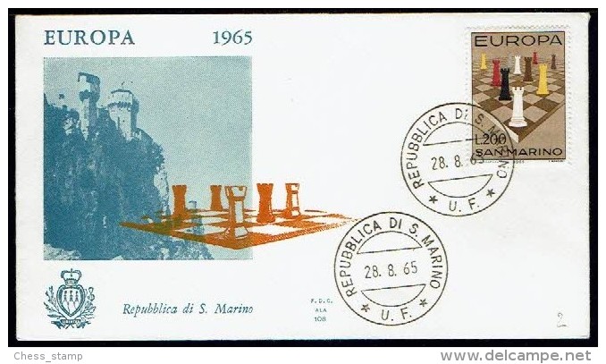 Schach Chess Ajedrez échecs - San Marino 1965 - FDC - Schach