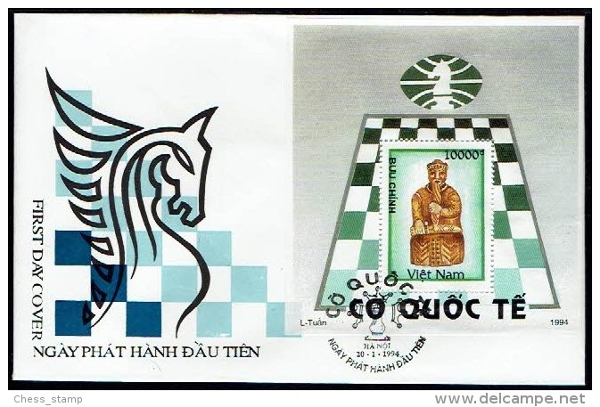 Schach Chess Ajedrez échecs - Vietnam 1994 - FDC - Schach