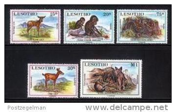 LESOTHO, 1984, Mint Never Hinged Stamp(s), Young Animals,  MI Nrs. 490-494, #2677 - Lesotho (1966-...)