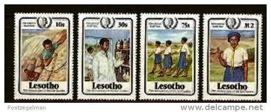 LESOTHO, 1985, Mint Never Hinged Stamp(s), Youth Year,  MI Nrs. 531-534, #2682 - Lesotho (1966-...)