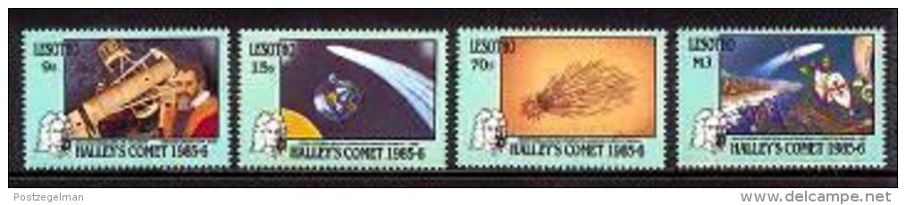 LESOTHO, 1986, Mint Never Hinged Stamp(s), Halley's Comet,  MI Nrs. 570-573, #2690 - Lesotho (1966-...)