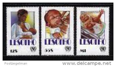 LESOTHO, 1990, Mint Never Hinged Stamp(s), Unicef,   MI Nrs. 857-859,, #2726 - Lesotho (1966-...)