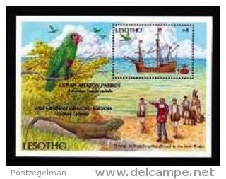 LESOTHO, 1987, Mint Never Hinged Stamp(s), Discovery Of America, MI Nrs. Block 46, F1746 - Lesotho (1966-...)