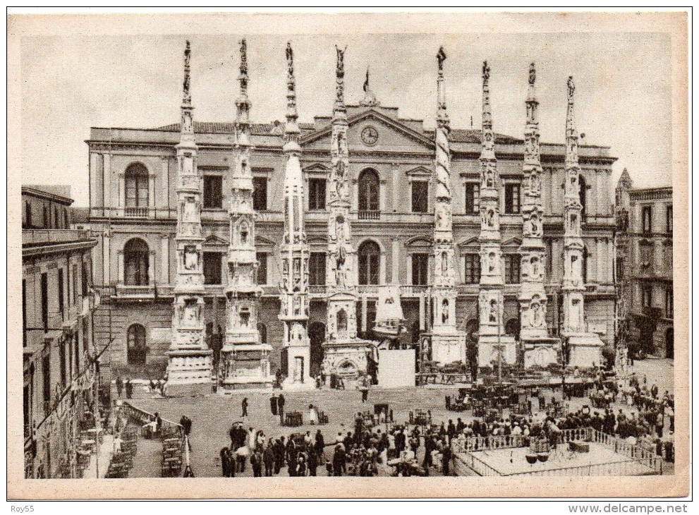 Campania-napoli-nola Festa Dei Gigli Veduta Animatissima Particolare Anni 40/50 - Altri & Non Classificati