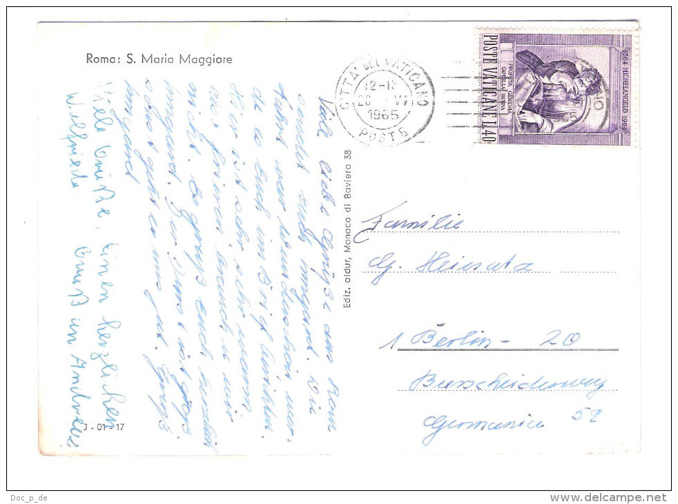 Roma - S. Maria Maggiore - Nice Vatican Stamp - Vatikanstadt