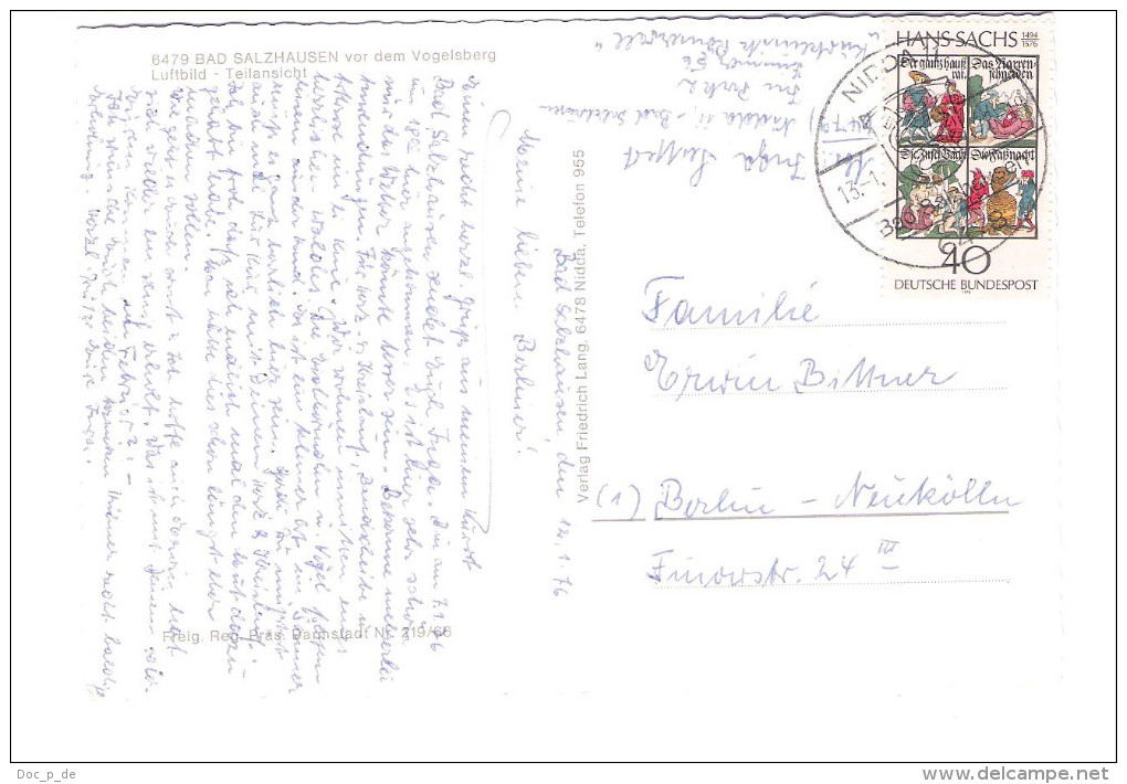 Germany - 6479 Bad Salzhausen - Nice Stamp - Friedberg