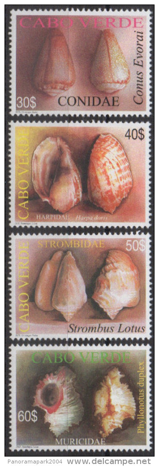 Cabo Verde 2005 - Shells Coquillages Meeresschneckengehäuse Mi. 872 - 875   4 Val. MNH - Islas De Cabo Verde