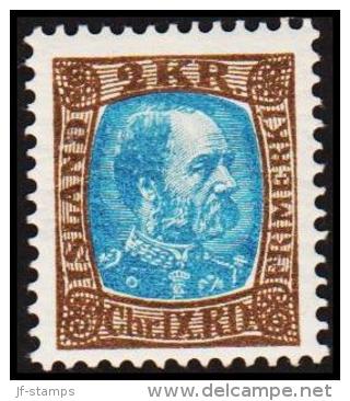 1904. King Christian IX. 2 Kr. Brown/greenblue. Only 30.000 Issued. (Michel: 46) - JF191408 - Oblitérés