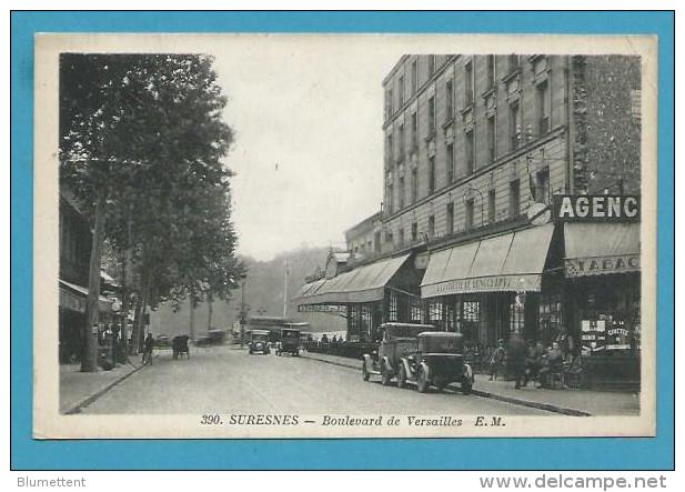 CPA 390 - Cafés Automobiles Boulevard De Versailles SURESNES 92 - Suresnes