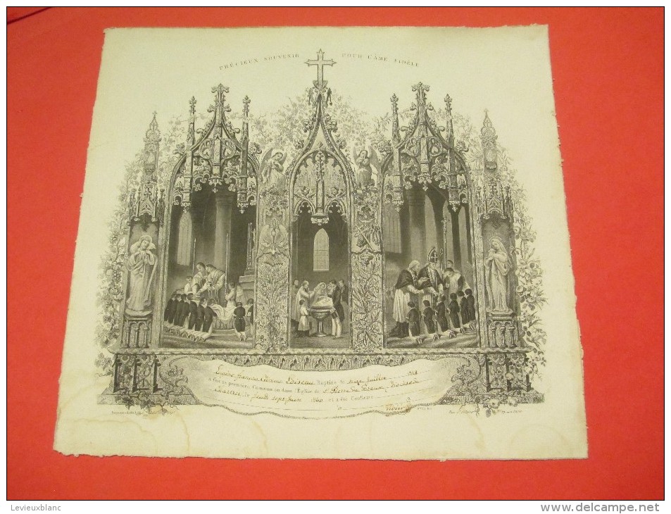 Souvenir De 1ére Communion/Eglise Saint Pierre De Dreux /Diocése De Chartres/Eugéne LOISEAU/1860   DIP66 - Religion & Esotérisme