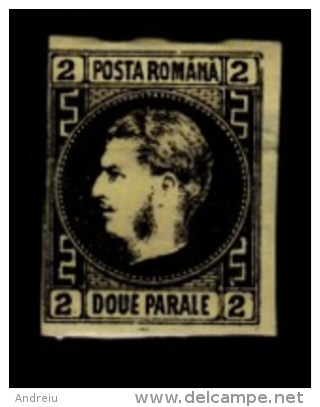 1866 Romania Roumanie Rumanien - 2 Scans King Carol I 1v.imperf Sc 29 2parale Value $ 50 MLH As Scans - 1858-1880 Moldavie & Principauté