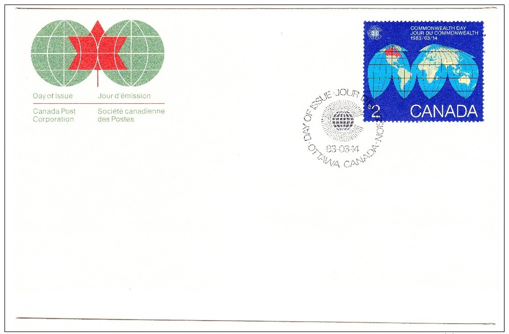 1983 Canada Commonwealth Day $2 First Day Cover - 1981-1990