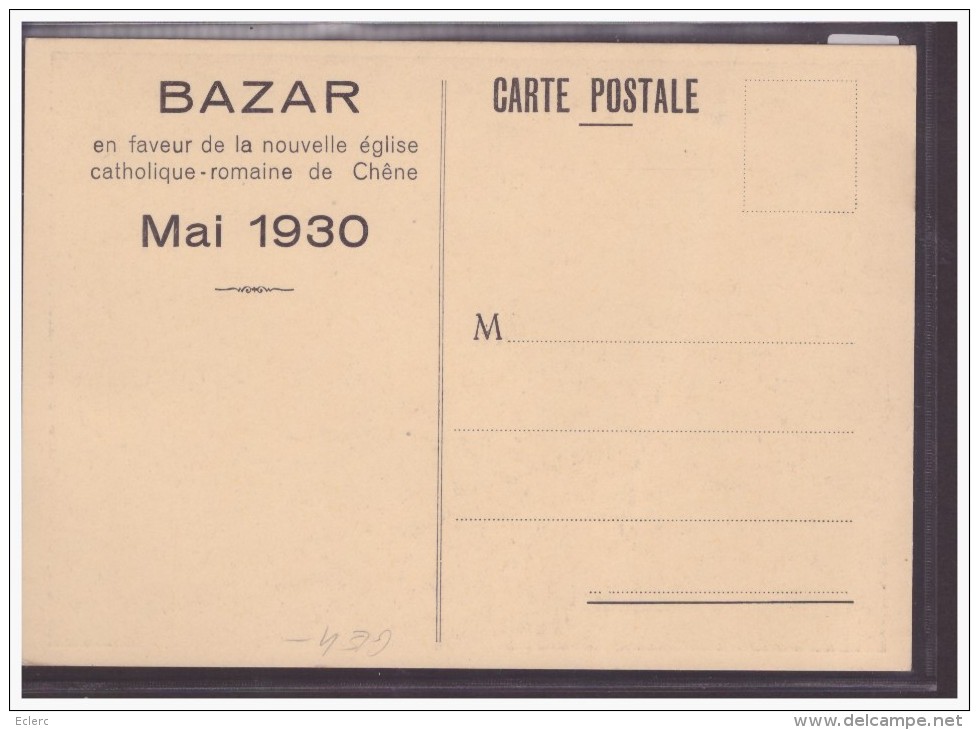 FORMAT 10x15 - CHENE BOURG - EGLISE DE ST FRANCOIS DE SALES - BAZAR POUR LA NOUVELLE EGLISE, MAI 1930 - TB - Chêne-Bourg