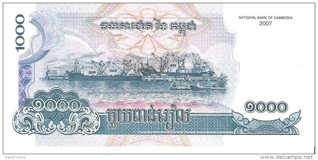 Cambodia - Pick 58b - 1000 Riels 2007 - Unc - Cambogia