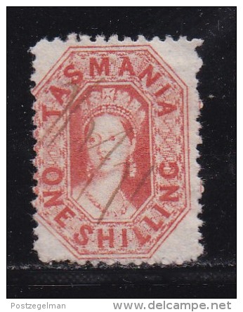 AUSTRALIA-TASMANIA,  Cancelled Stamp 1SH Orange, MInr. 141  # 87 - Usati