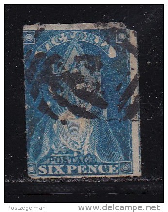 AUSTRALIA-VICTORIA, 1858,  Cancelled Stamp 6d Blue  , MI Nr. 43 #287 - Oblitérés