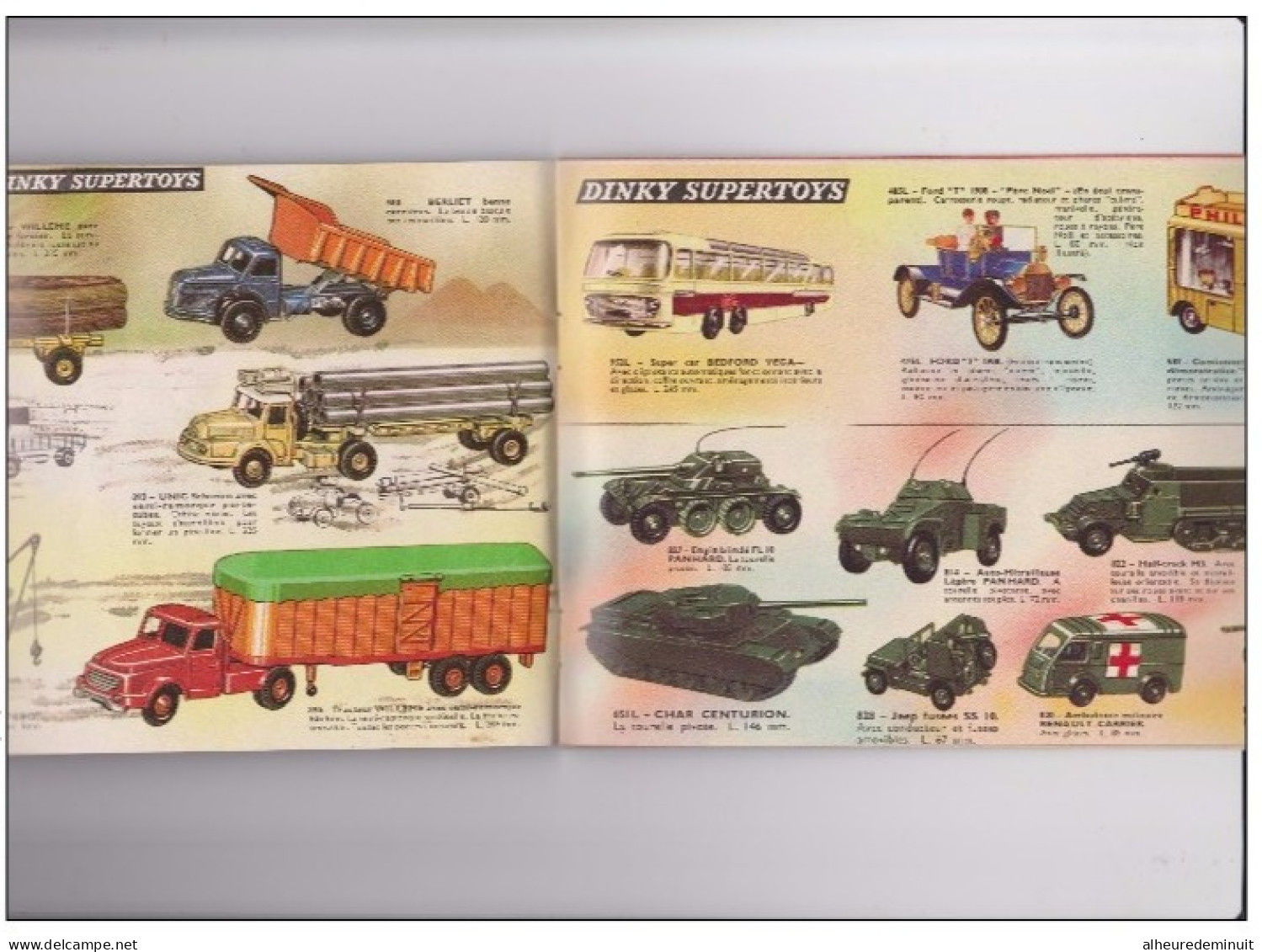 catalogue DINKY TOYS"SUPERTOYS"1965/1966"voiture miniature"autobus"camions"militaire"maquette"DS"Peugeot"Renault"Citroën