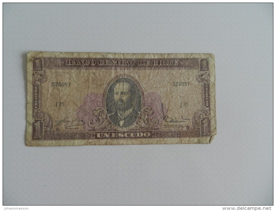 Billet  Un Escudo   -526051   J 35 - Chile