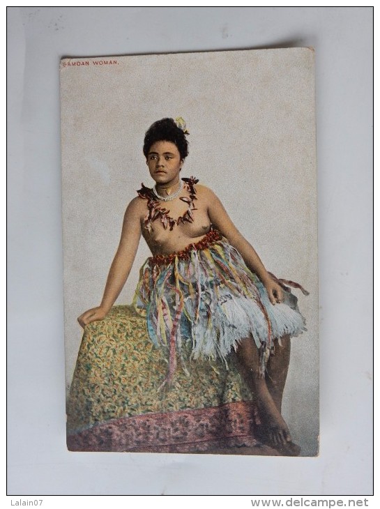 Carte Postale Ancienne : SAMOAN WOMAN, Seins Nus, Nude - Samoa