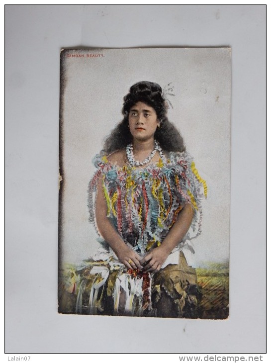 Carte Postale Ancienne : SAMOAN Beauty, Stamp 1907 - Samoa