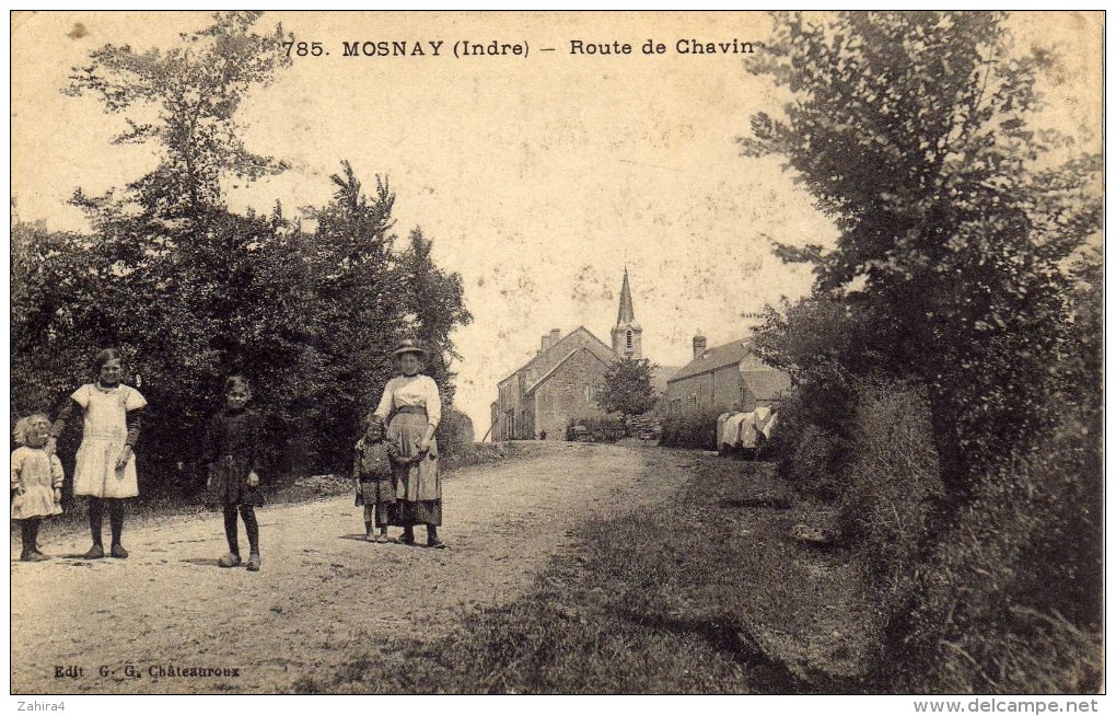 785  - Mosnay (Indre)  - Route De Chavin  - Enfants  - Edit. G.G.  Chateauroux - Other & Unclassified