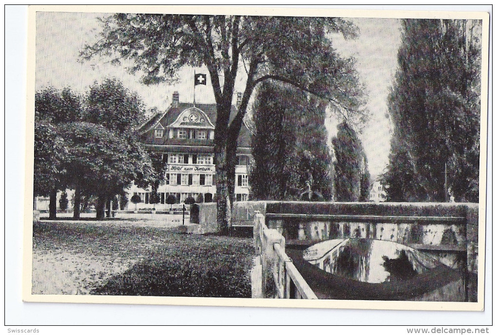 LYSS: Hotel Weisses Kreuz, Eigene Forellenfischerei 1954 - Lyss