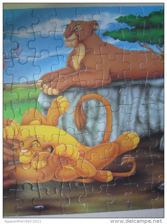 Puzzle games - 068 - PUZZLE JUMBO - ROI LION - THE LION KING - 100 PIÈCES