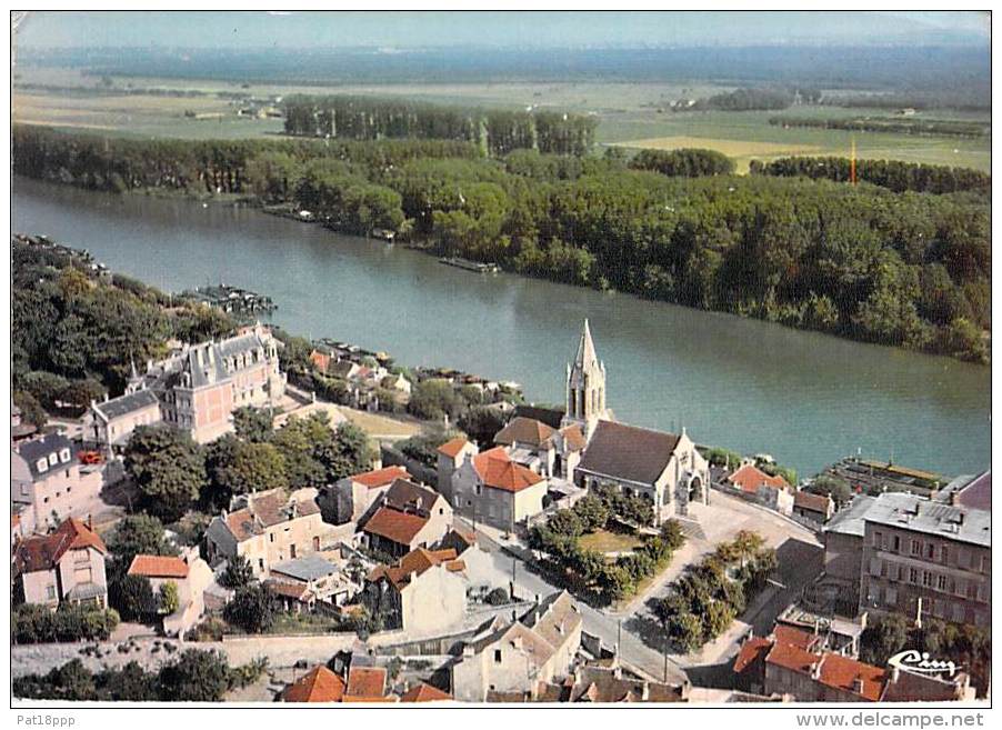 78 - CONFLANS STE HONORINE : Vue Aérienne - Joli Petit Lot De 2 CPSM Grand Format 1978 Dont Avec Péniches - Yvelines - Conflans Saint Honorine