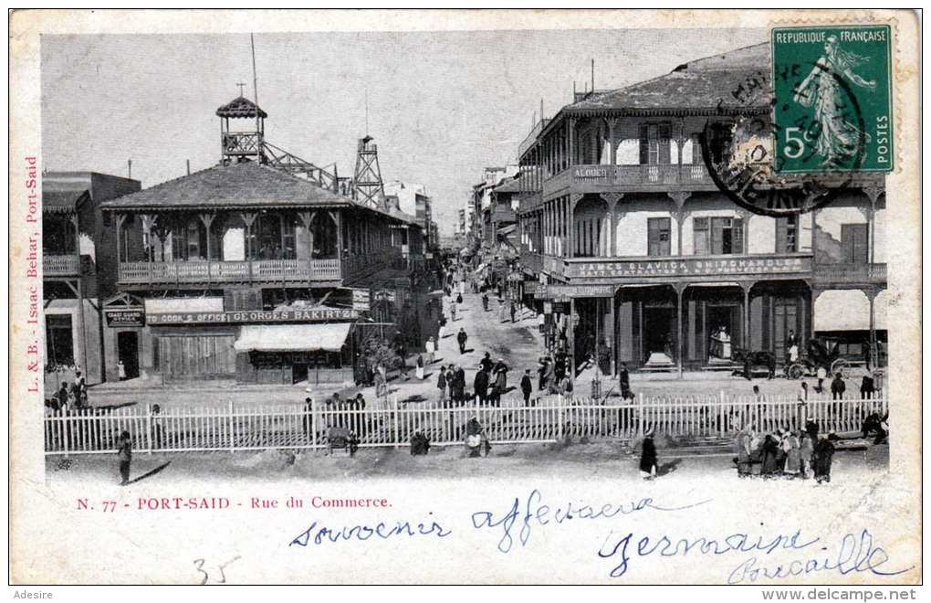 PORT SAID - Rue Du Commerce, Gel.1903 - Puerto Saíd