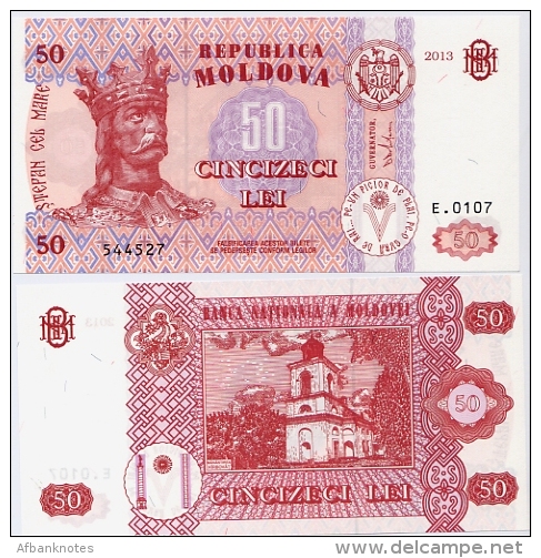 MOLDOVA       50 Lei       P-14f       2013       UNC  [ Sign. Dragutanu ] - Moldavia