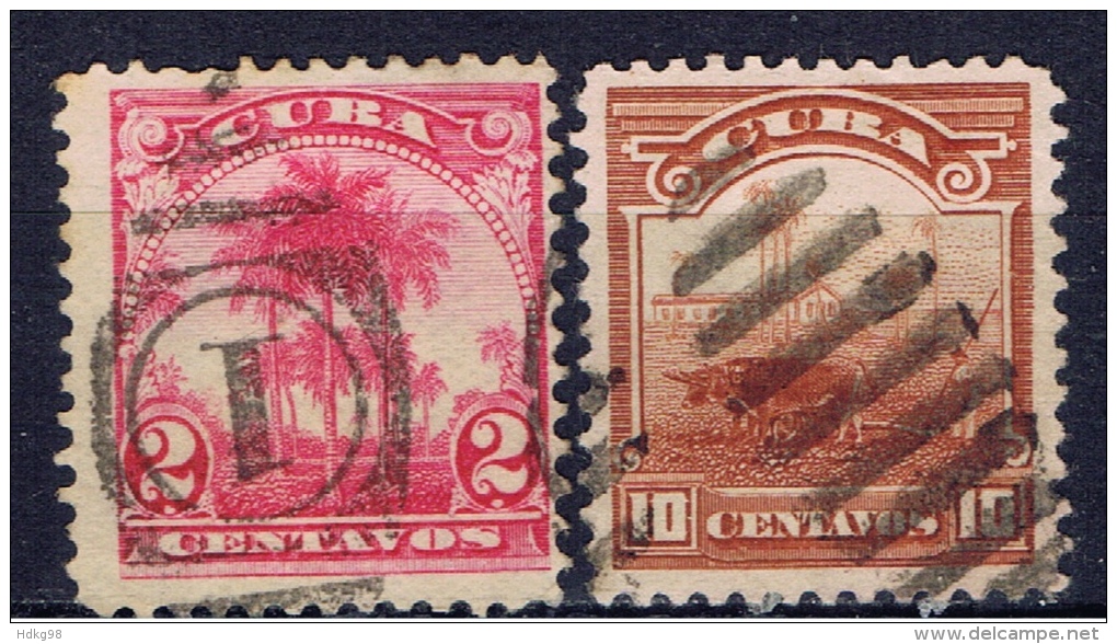 C+ Kuba 1899 Mi 1-2 4-5 Kolumbus, Palme, Zucker, Dampfer - Used Stamps