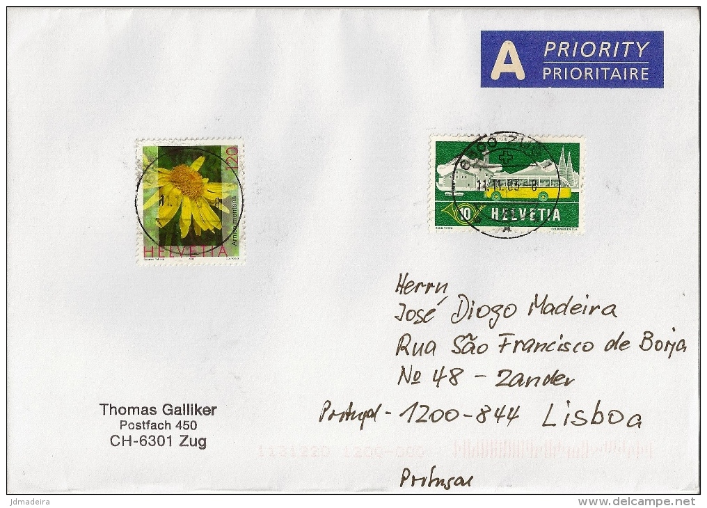 Switzerland Cover With ATM Stamp - Automatenzegels