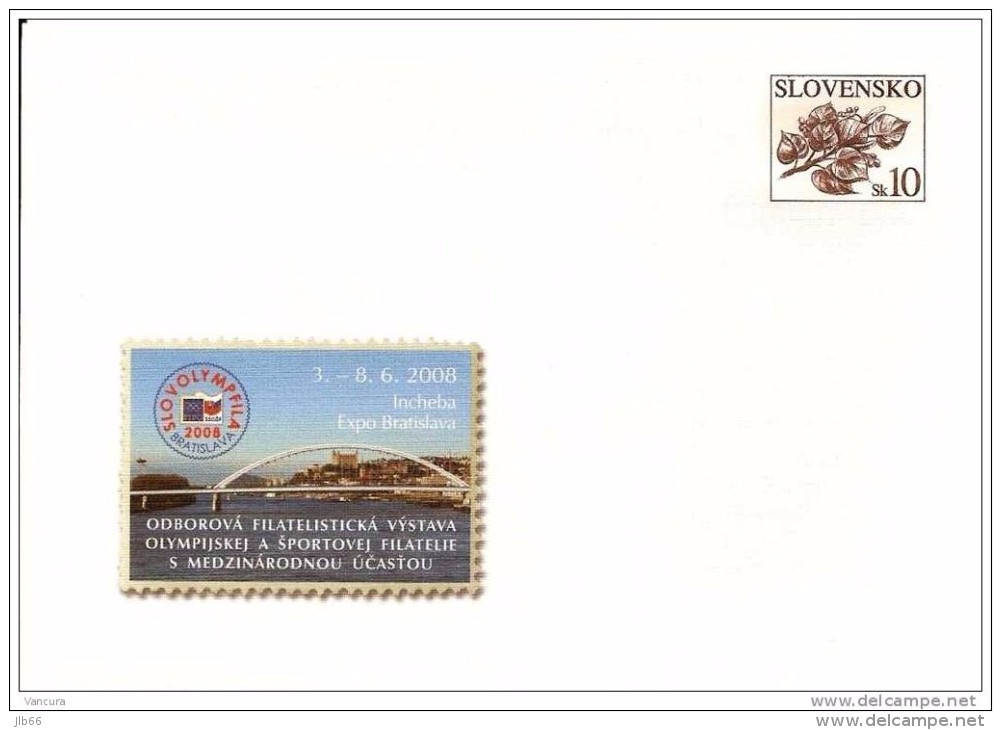 2008 : Slovolympfila / COB 92 Michel U 86 - Enveloppes