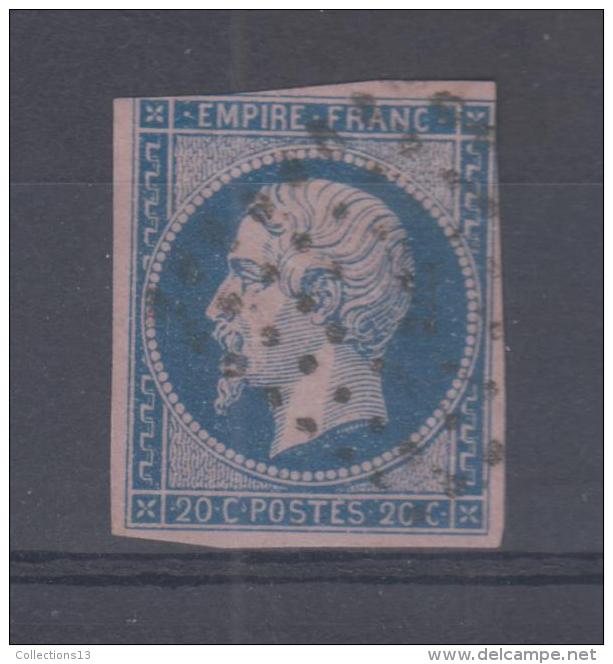 FRANCE - 14g Obli (nuance Bleu Sur Rose) - 1853-1860 Napoleon III